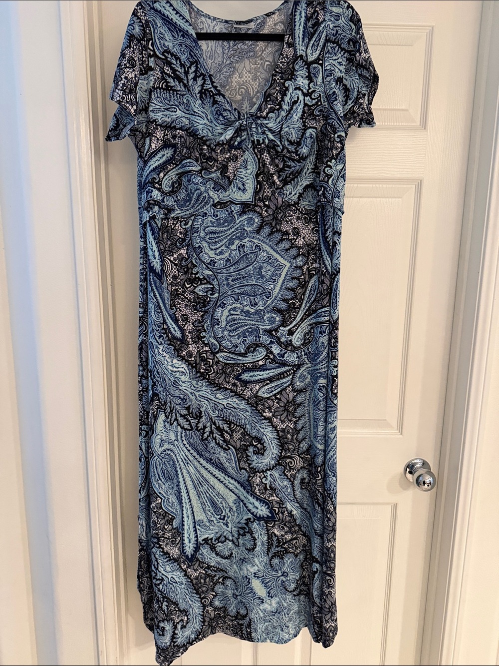 Avenue Blue Paisley Maxi Dress